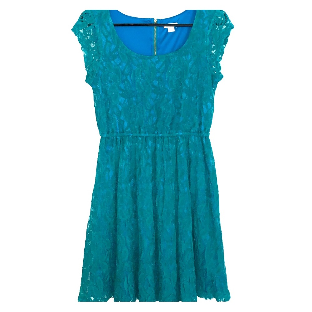 Target brand teal lace dress